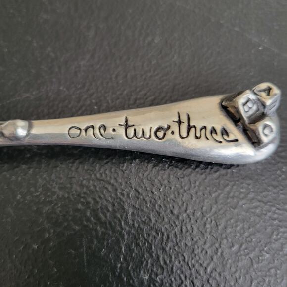 Two Metal Morphosis Baby Spoons Choo Choo and 123 with One Box - Picture 4 of 10